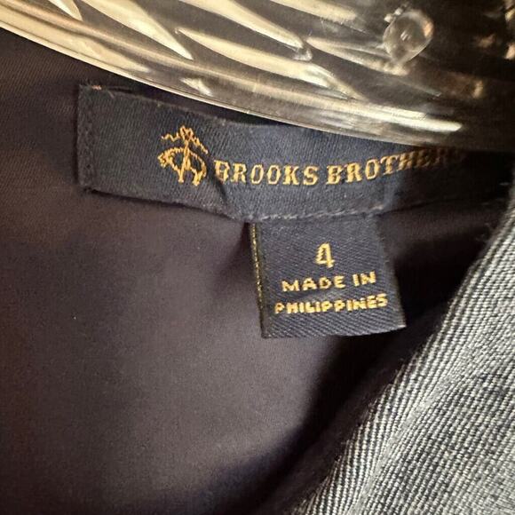 Brooks Brothers Grey Sheath Dress Size 4 Pockets - Picture 4 of 8